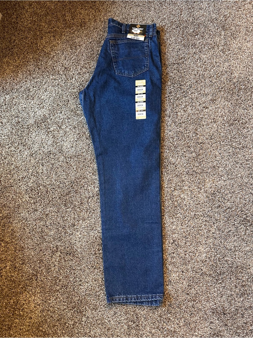 Wrangler Relaxed Fit Riggs FR Jeans in Dark Blue Denim, NWT
